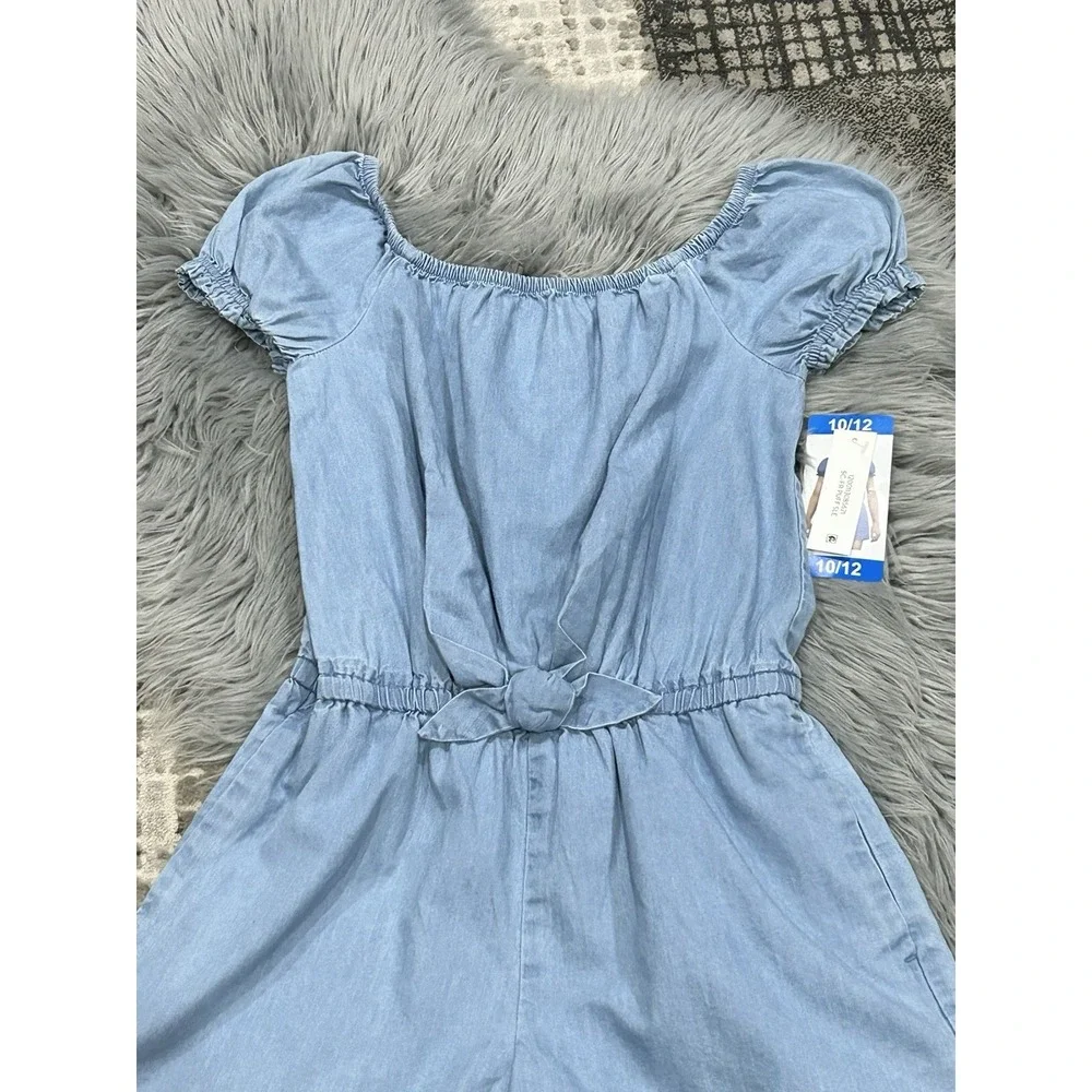 GAP Girl's Soft Short Puff Sleeve One Piece Shorts‎ Romper Size 10/12 NWT